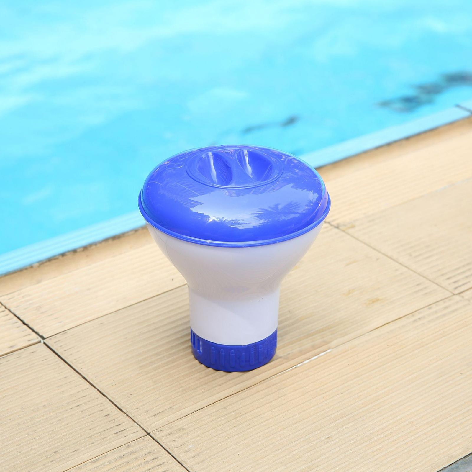 Cocosity Chemische doseerder met thermometer en drijvende chloortablettenhouder voor zwembaden, spa's en visvijvers
