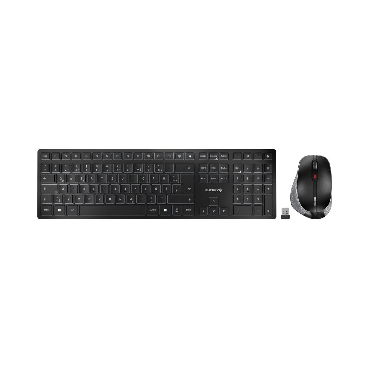 CHERRY DW 9500 Slim Deutsch USB und Bluetooth schwarz