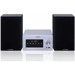 Blaupunkt Micro system MS70BT, Bluetooth-CD-MP3-USB-AUX (Bluetooth, CD Player, 2x 70 W), Stereoanlage, Grau, Schwarz