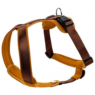 Hunter - Harness Neoprene - Hundegeschirr Gr Bauchumfang 53-65 cm - Halsumfang 42 cm braun/ karamell