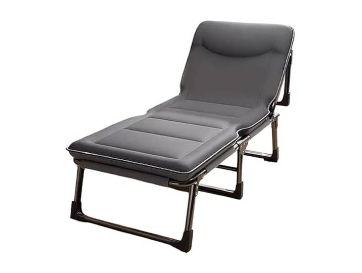 EBzvblxm Tragbares Klappbett aus Stahl Grau, mehrere Größen, Home-Office-Camping: Nutzung über Nacht(Gray D,190*70*30cm)