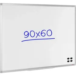 Viking Whiteboard Wandmontiert Magnetisch Lackierter Stahl Einseitig 90 (B) x 60 (H) cm
