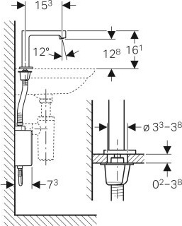 Geberit 116178211 Brenta WT-Arm., Standmontage, Batt.