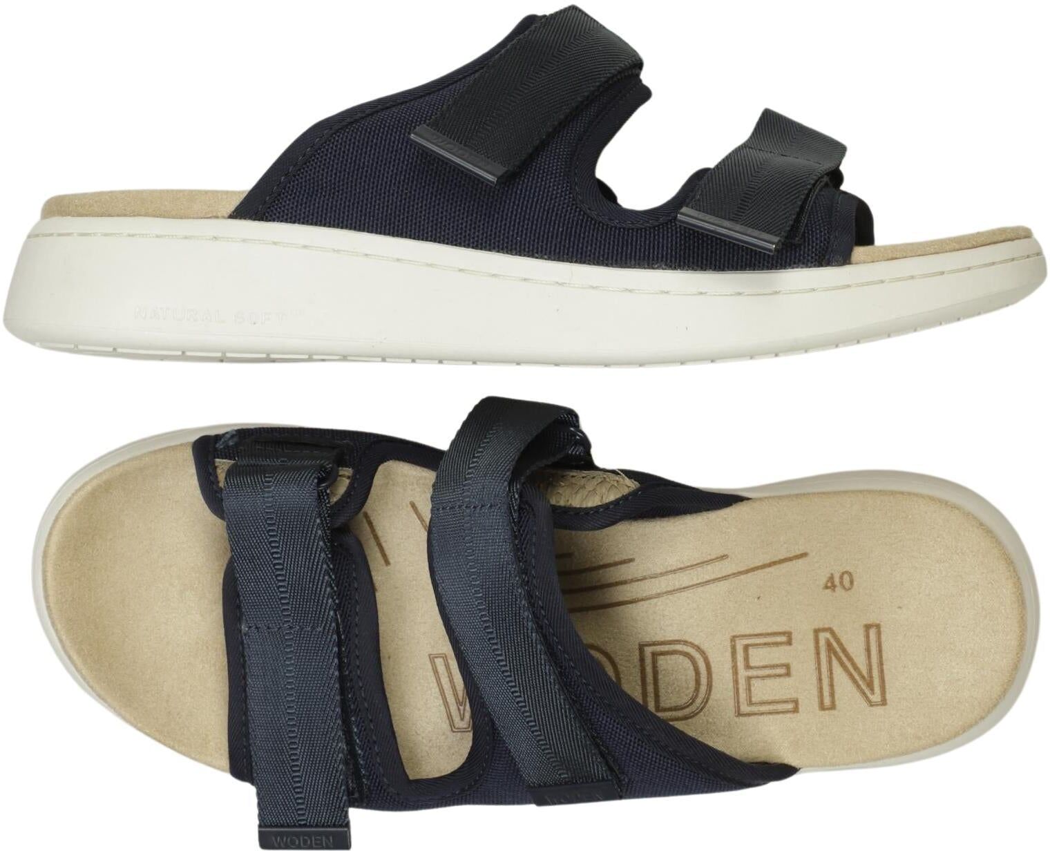 Woden Damen Sandalen, Marineblau, Gr. EU 40, kein / Etikett - Second Hand