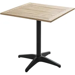 Oviala Business Terrassentisch quadratisch Holzplatte 70x70cm