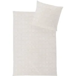 Hefel Bettwäsche Opulence Schaftgewebe Karo pearl Kissenbezug 40x40 cm