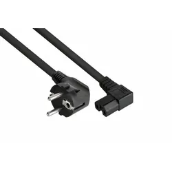 Kabelmeister Kabel / Adapter Schwarz 0,5 m Netzstecker Typ E+F IEC C15