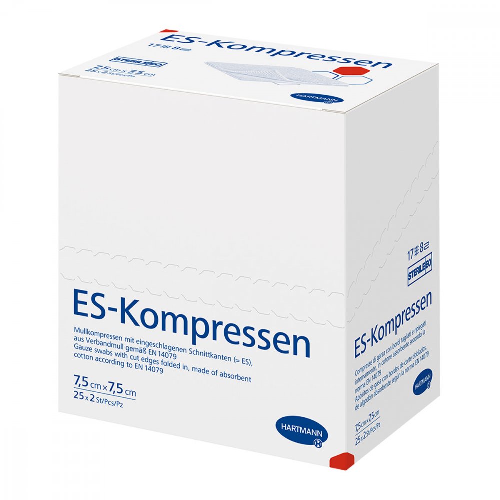 PAUL HARTMANN AG Es-kompressen steril 7,5x7,5 cm 8fach 01407063