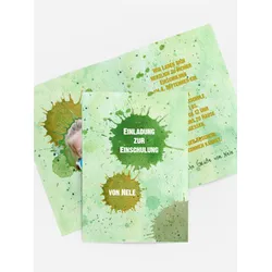 Einladung zur Einschulung selbst gestalten mit Spruch und Fotos im Onlinedesigner bei Meine-Kartenmanufaktur.de