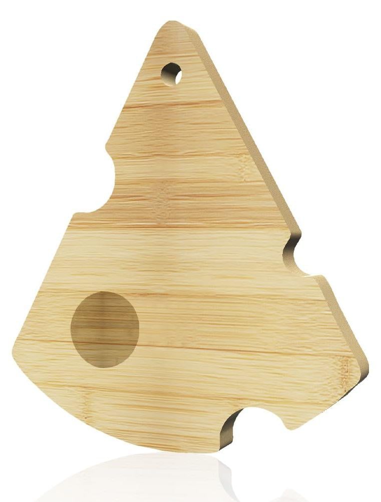 Dripio Bamboe snijplank in de vorm van kaas, 34 x 25 x 1,5 cm, serveerplank