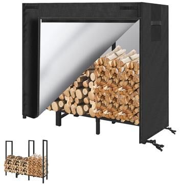 Perfect Picks Market Firewood Rack With Cover Durable Outdoor Log Storage Solution For Fireplace Firewood Rack With Cover Durable Outdoor Log Storage Solution For Fireplace