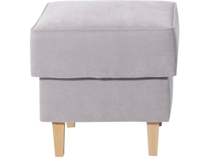 Hocker, Silber, 53x45x53 cm, Textil, Quadratisch, Modern, Max-Winzer