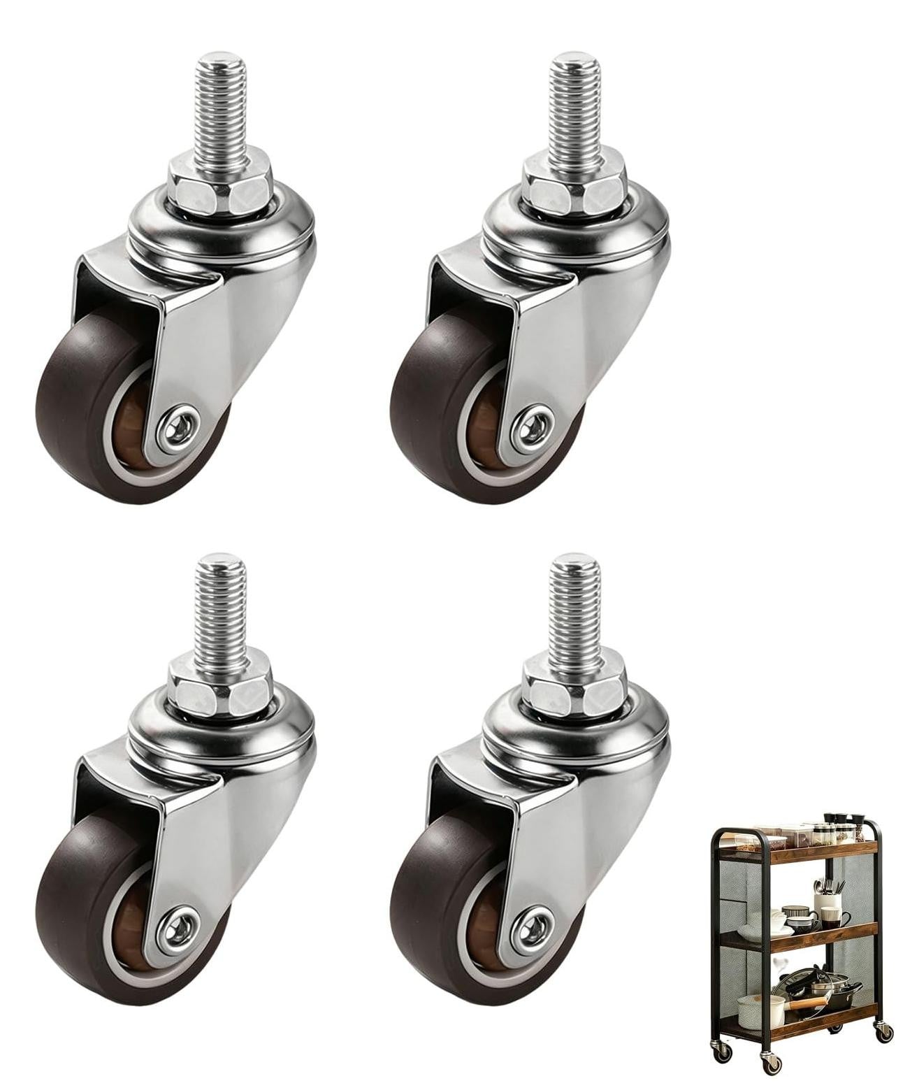 Set van 4 zwenkwielen voor meubels