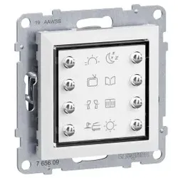 Legrand 765609 Seano MyHome Szenentaster zum Abrufen von 8 Szenarien in der Farbe Ultraweiss
