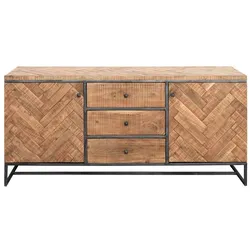 WOLFMÖBEL Kommode Parquet Holz Braun Akazie