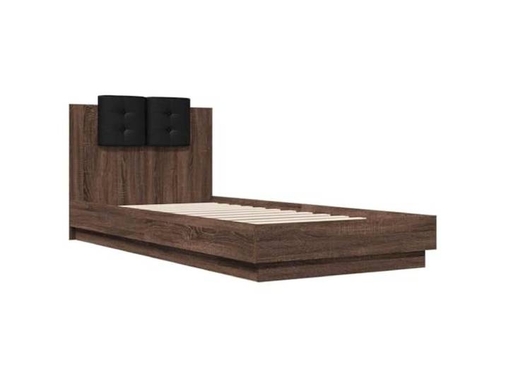 vidaXL Bettgestell mit Kopfteil Braun Eichen-Optik 90x200 cm