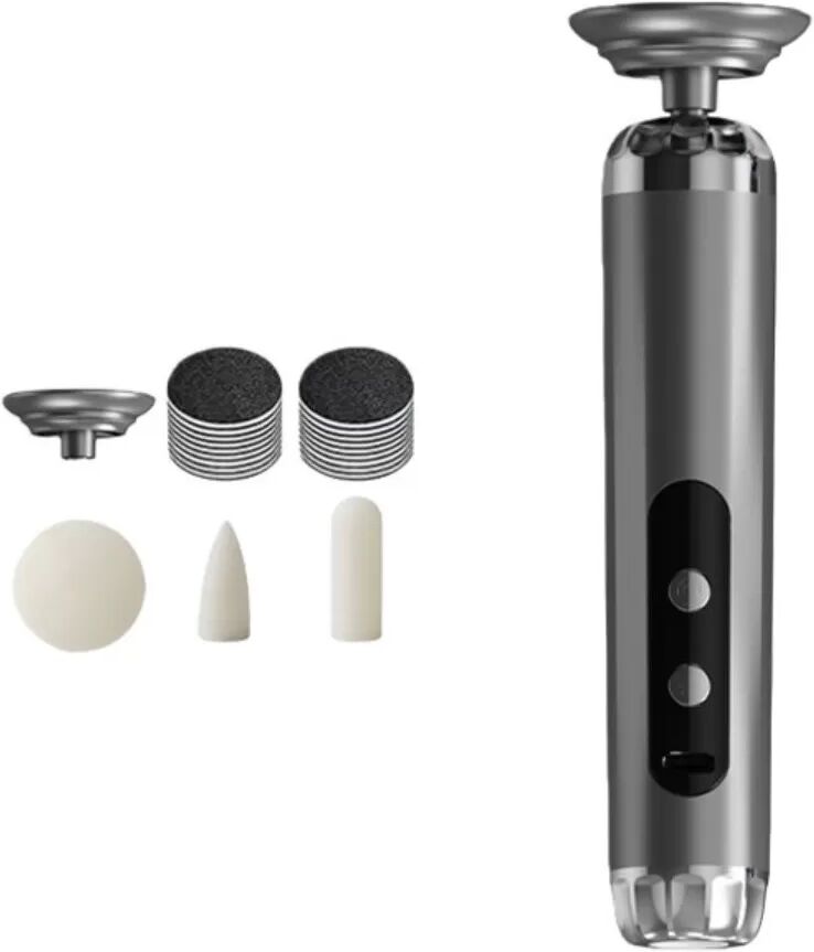 INF Lime Électrique Anti-Callosités avec 50 Disques Abrasifs Jetables - Râpe à Pied Rechargeable Gris