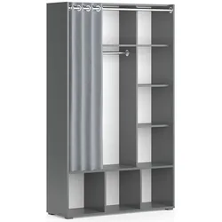 Vicco, Kinderkleiderschrank, Luigi mit Vorhang-Kleiderstange (105.80 x 38 x 178.10 cm)