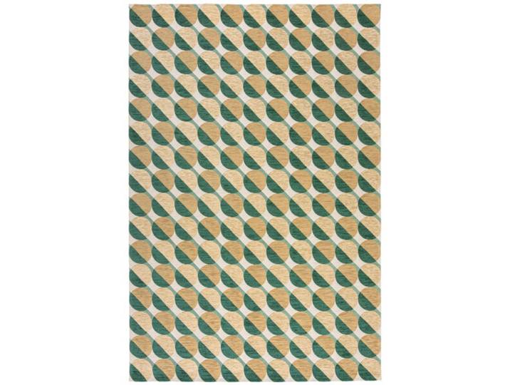 Teppich Folklore beige/grün Symmetrie Acryl/Polyester 155 x 230 cm