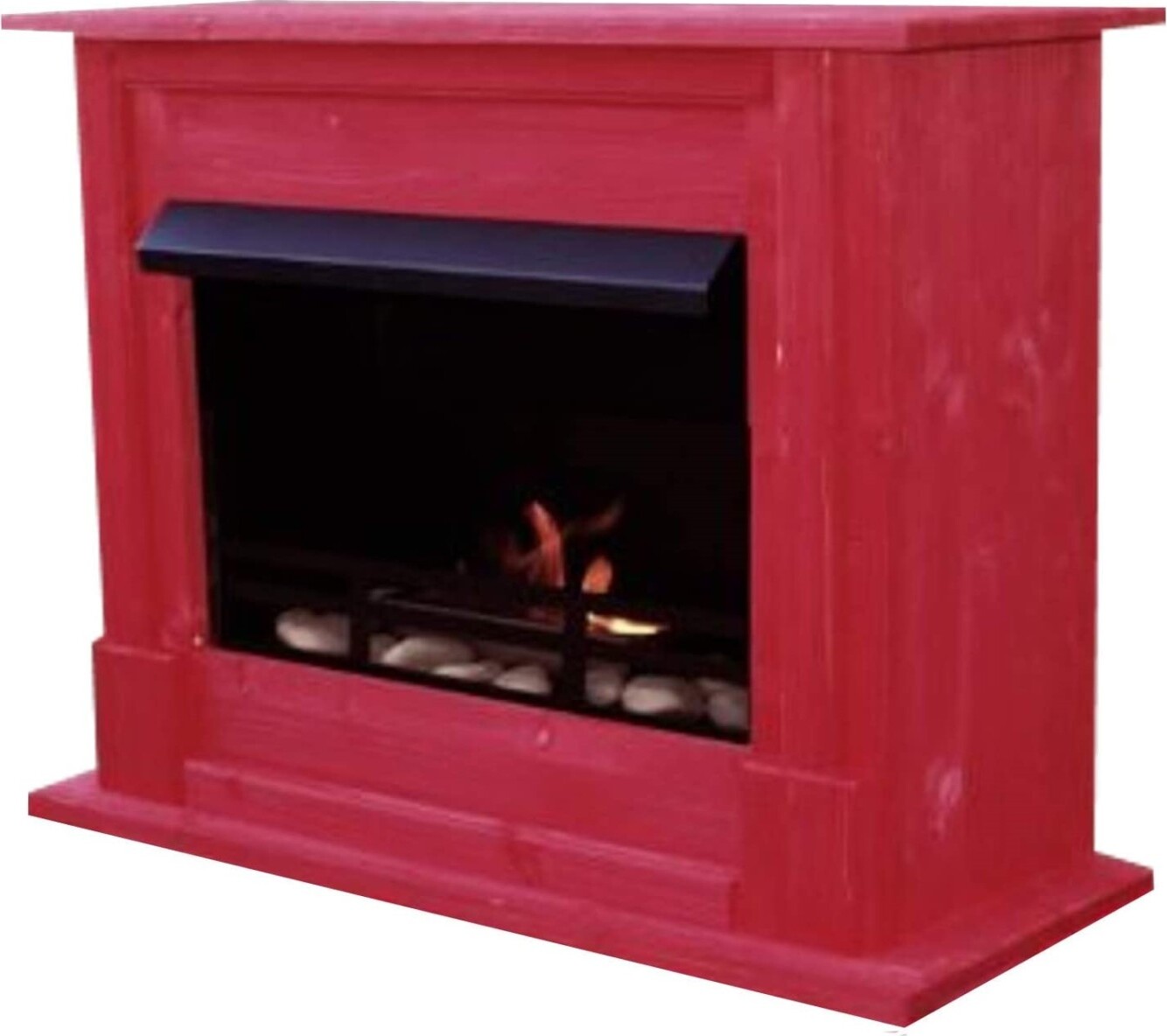 Emily Deluxe Ethanol und Gelkamin Modell Emily Deluxe Rot incl.1 L Brenner aus Edelstahl