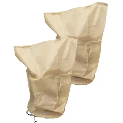 2er Set Winterschutzvlies Pflanzenschutz Frostschutzhaube Abdeckung Beige