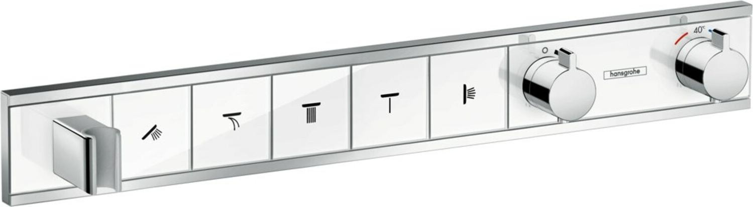 Hansgrohe RainSelect wastafel met thermostaat en safety stop, chroom, wit