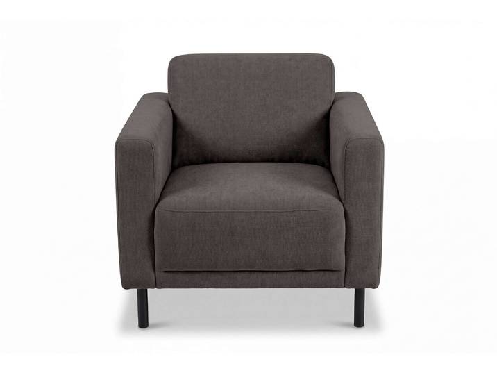 Sessel GOODPRODUCT Sveeva, Breite 78 cm, schwarze Metallfüsse , braun, B:78cm H:78cm T:85cm, 100% PES, Sessel, Sessel, langlebiger Strukturstoff, viele Farben zur Auswahl