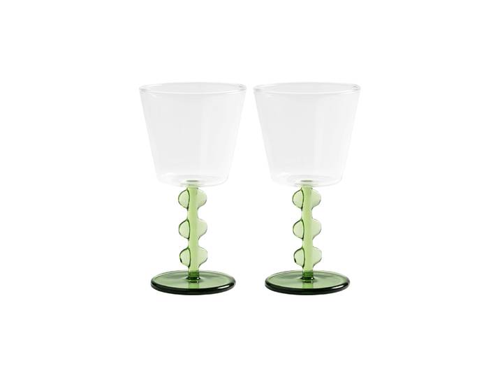 & klevering - Verre à vin Petal - Vert - Verre borosilicaté