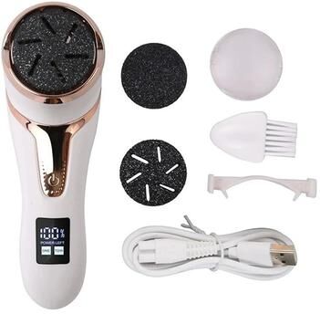 Uplift Essentials Rechargeable Electric Foot File Callus Remover white