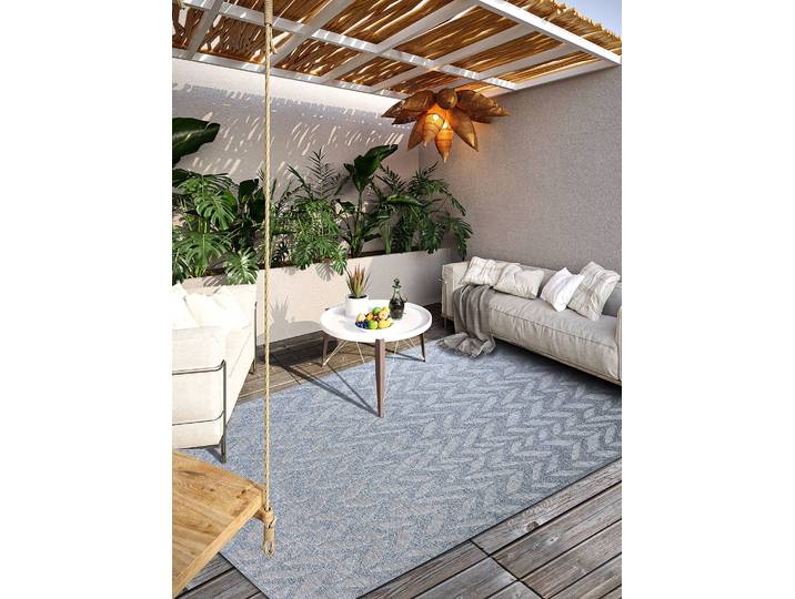 In- & Outdoorteppich Georgette Grau/Grau Polyester 160 x 230cm