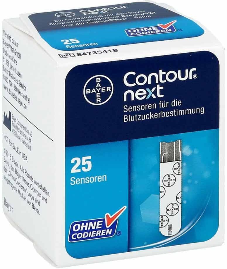 Contour next Sensoren Teststreifen