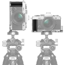 Leofoto L-Halterung LPO-OM-3 für OM-System OM-3, Stativ Zubehör, Silber