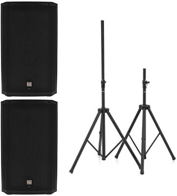 EV ZLX 15P G2 Stereo Stand Bundle Noir
