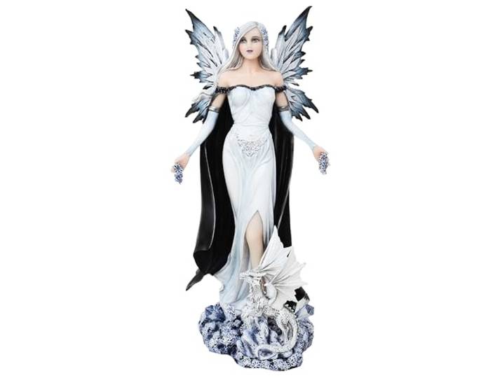 MystiCalls Winterelf met Draak - Ijs Draak Elf Figuur Fantasy