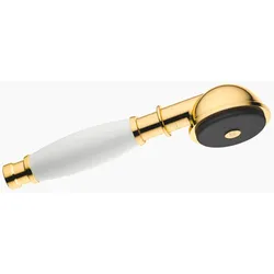 Dornbracht MADISON Metall-Handbrause mit Porzellangriff weiß, 28002970-01, Farbe: Gold