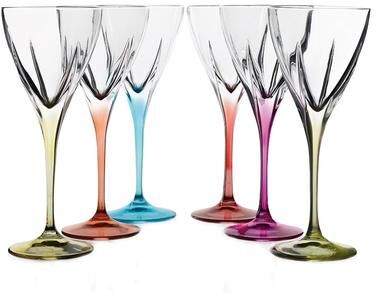 Lorren Home Trend Logic Multicolor Water Goblets (Set of 6)