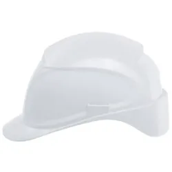 uvex airwing B Schutzhelm mit Lüftung - konvent. Innenausstattung - langer Schirm weiß 51 cm - 61 cm - 9762020 - weiß