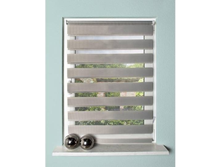 Home Fashion Zebra Store à chaînette en Tissu Gris 150 x 50 cm