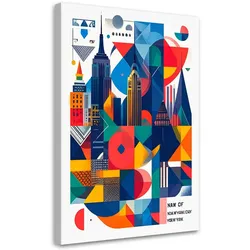 LEINWANDBILD New York Stadt im Bauhaus-Stil 80x120cm