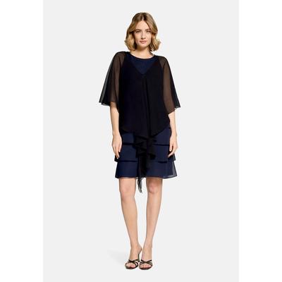 Multifunktionstuch VERA MONT "Damen mit Volant", Damen, Gr. S, schwarz, Chiffon, Polyester, festlich, Modetücher Multifunktionstuch, Nahtführung