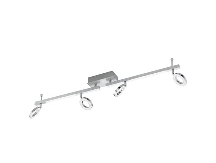 Eglo LED plafonnier Cardillo\, lampe de plafond 4 flammes\, projecteur de plafond en alu\, métal et plastique\, lampe de salon chromée\, lampe LED de couloir blanc chaud