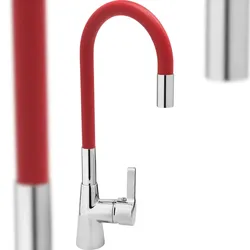 TRIZERATOP Küchenarmatur Flexible, rot, Wasserhahn, Spültischarmatur, Mischbatterie