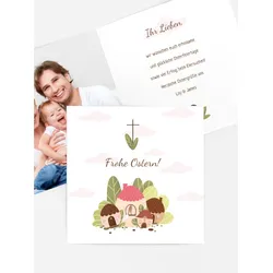 Osterkarten selbst gestalten mit Spruch und Fotos im Onlinedesigner bei Meine-Kartenmanufaktur.de