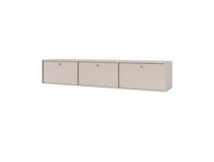 Margaret Hadas24 TV-Schrank TIVARO 180cm mit 3 Türen, ohne Füßen, Kaschmir