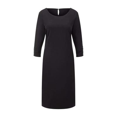 Etuikleid GOLDNER "Jerseykleid mit Krepp-Qualität", Damen, Gr. 52, N-Gr, schwarz, Obermaterial: 95% Polyester PES. 5% Elasthan EL., figurumspielend, Kleider Etuikleid, seitliche Nahttaschen