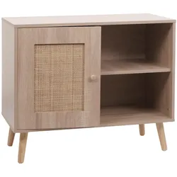 Décoshop26 - Kommode Schrank Sideboard mit Staufach aus Kubu- und Melaminholz 67x80x38 cm Eichenoptik 04_0006517 04_0006517