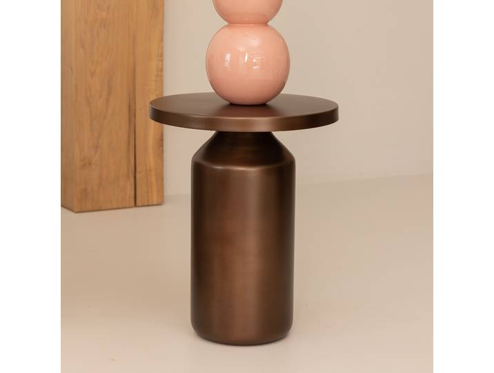 Kave Home Ronde Bijzettafel Malya 40.5cm - Koper