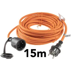 Chilitec, Verlängerungskabel, Gummi Schutzkontaktverlängerung, IP44, 15 m, orange (15 m)