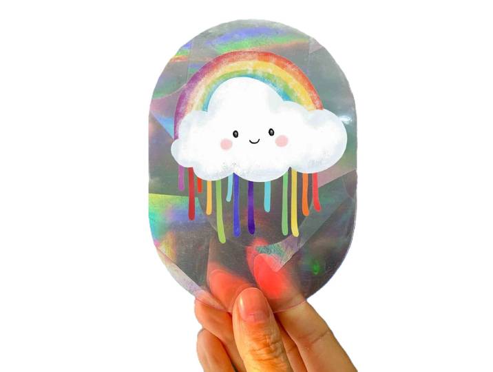 Sonnenfänger Fenstersticker Farbenregen Drizzle