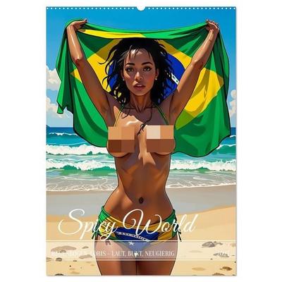 Spicy World - Sonne, Lust und Rio de Janeiro (Wandkalender 2027 DIN A2 hoch), CALVENDO Monatskalender